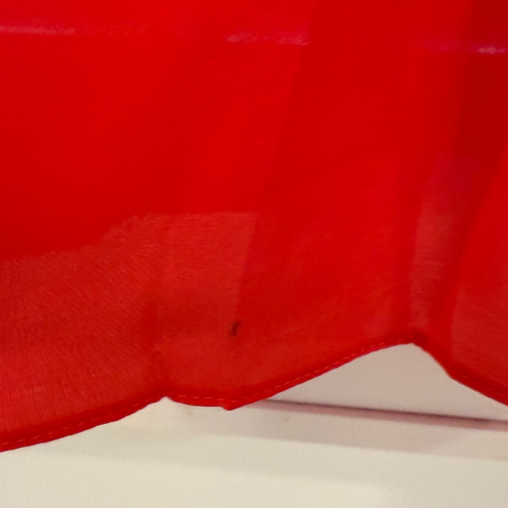Joie Red Sleeveless V-neck Blouse with button & tie detail - Picture 9 of 12